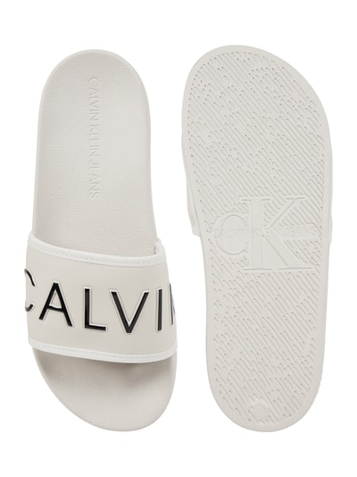 Calvin Klein Jeans Slides mit Logo-Detail  Offwhite 5