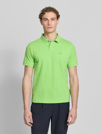 HECHTER PARIS koszulka polo o kroju regular fit z wyhaftowanym logo Zielony 4