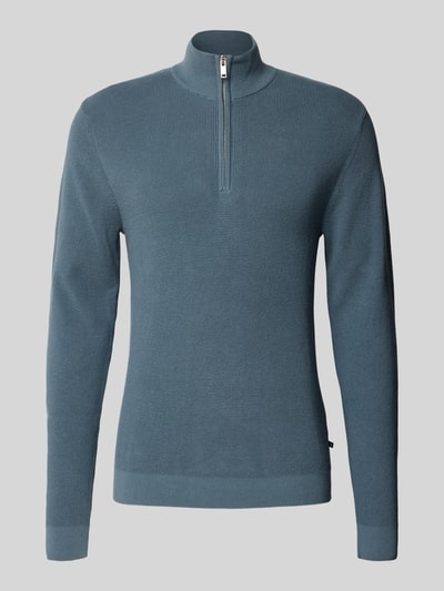 Matinique Gebreide pullover met schipperskraag, model 'lagoon' Lichtblauw - 2