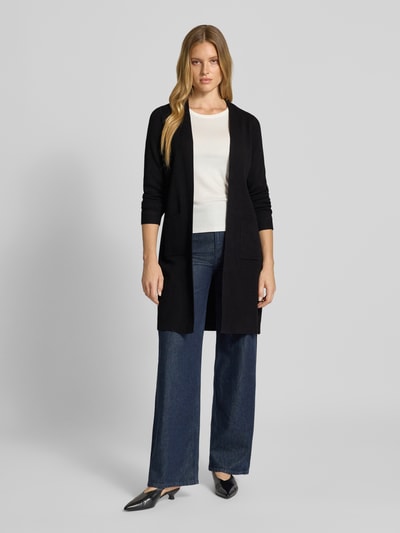 Vero Moda Lange cardigan van viscosemix, model 'SABA' Zwart - 1