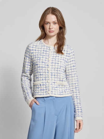 Jake*s Collection Cardigan mit durchgehender Knopfleiste Bleu 4