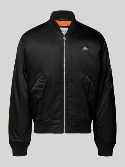 Lacoste Regular Fit Bomberjacke aus Satin  Black 2
