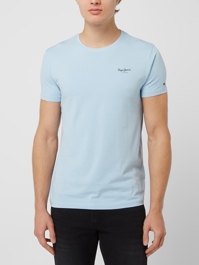 Pepe Jeans Slim Fit T-Shirt mit Stretch-Anteil Modell 'Jack' Hellblau 4