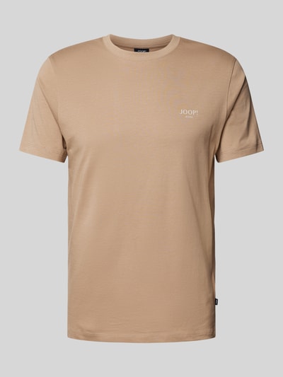 JOOP! Jeans T-Shirt mit Label-Print Modell 'Alphis' Beige 2