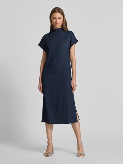 Tom Tailor Denim Soepele midi-jurk met opstaande kraag Donkerblauw - 4