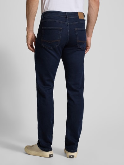 Christian Berg Men Jeansy o kroju straight fit z detalem z logo Jeansowy niebieski 5