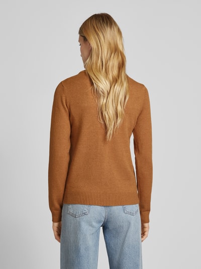 Vila Gebreide pullover met ronde hals, model 'Viril' Camel - 5