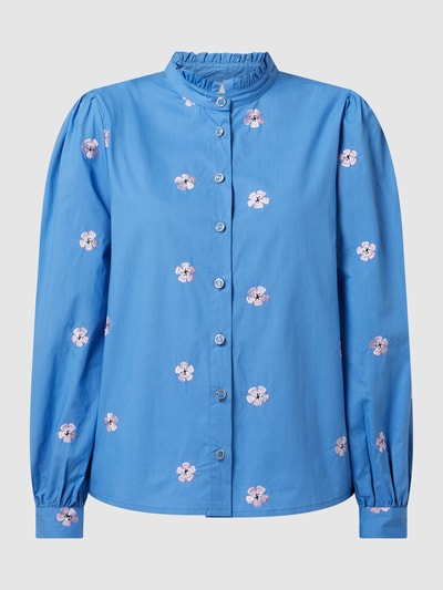 Nümph Bluse mit floralen Stickereien Modell 'Cliona' Bleu 2