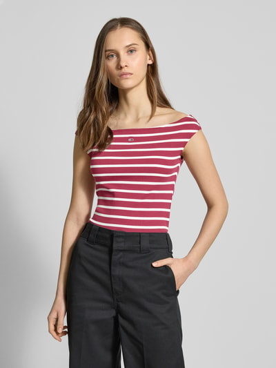 Tommy Jeans Top met bandjes en labelstitching Bordeaux - 4