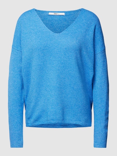 Only Gebreide pullover met V-hals, model 'RICA LIFE' Bleu - 2