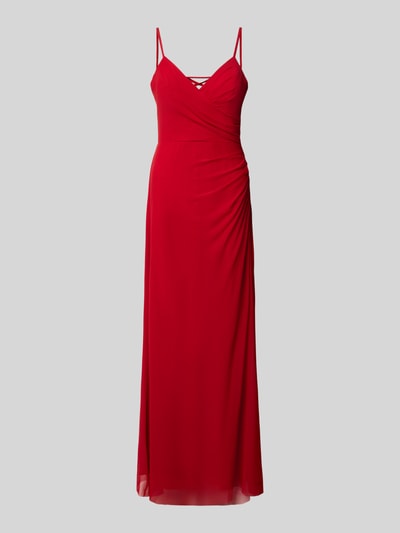 TROYDEN COLLECTION Maxi-jurk met hartvormige hals Rood - 2