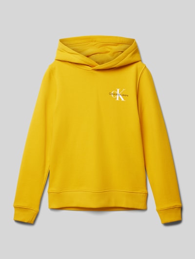 Calvin Klein Jeans Hoodie met labelprint Oranje - 1