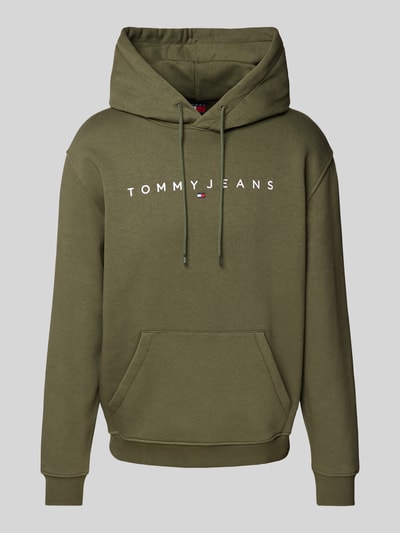 Tommy Jeans Regular Fit Hoodie mit Label-Stitching Oliv 2