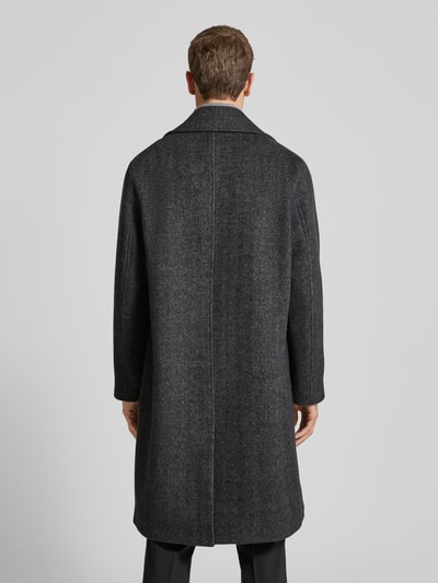 ANNARR Lange jas van wolmix met steekzakken, model 'RAGNAR' Middengrijs gemêleerd - 5