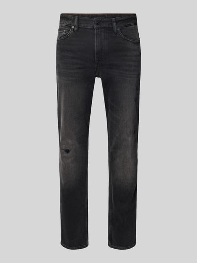 BOSS Orange Slim Fit Jeans aus Baumwoll-Mix Modell 'DELAWARE' Anthrazit 2