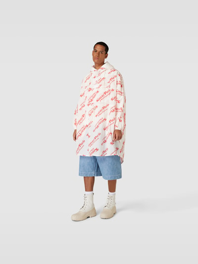 Kenzo Windbreaker mit Allover-Label-Print Offwhite 4