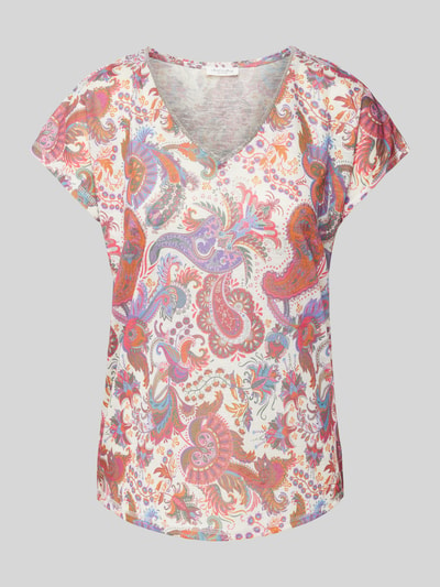 Christian Berg Woman T-shirt met paisleymotief Offwhite - 2