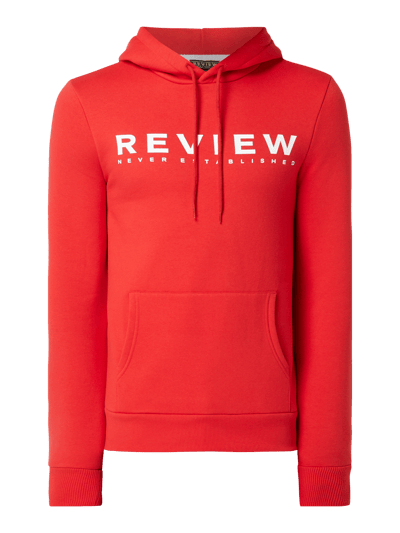 REVIEW Hoodie mit Logo-Print Rot 2