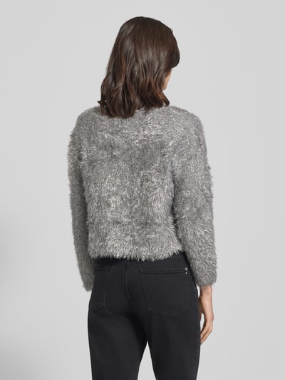 ICHI Regular Fit Pullover aus Kunstfell Modell 'Lizi' Silber 5