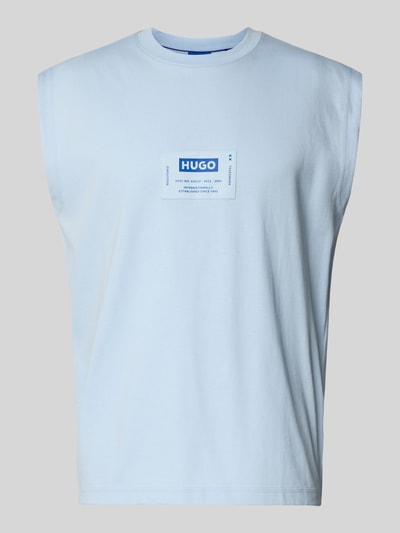 Produktfoto, Regular Fit Tank Top aus reiner Baumwolle Modell 'NURAZAK' von Hugo Blue, Optik: Unifarben, Label-Patch, Jersey-Textur