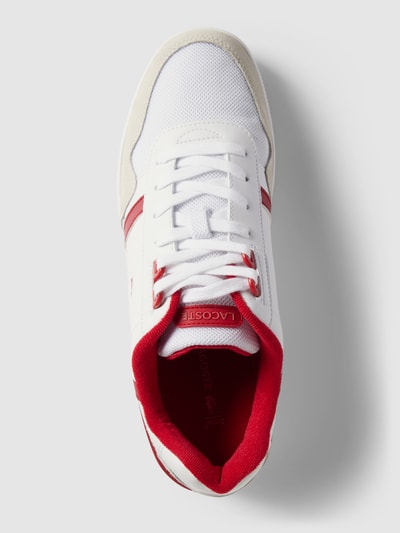 Lacoste Ledersneaker mit Kontrastbesatz Modell 'T-CLIP' Weiss 3