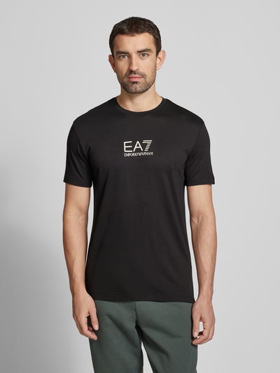 EA7 Emporio Armani T-Shirt mit Label-Print Black 4