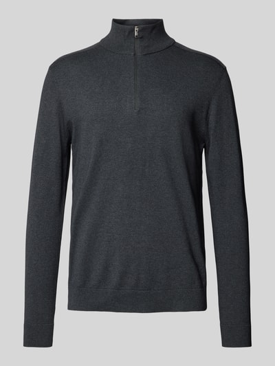 SELECTED HOMME Strickpullover mit Stehkragen Anthrazit Melange 2