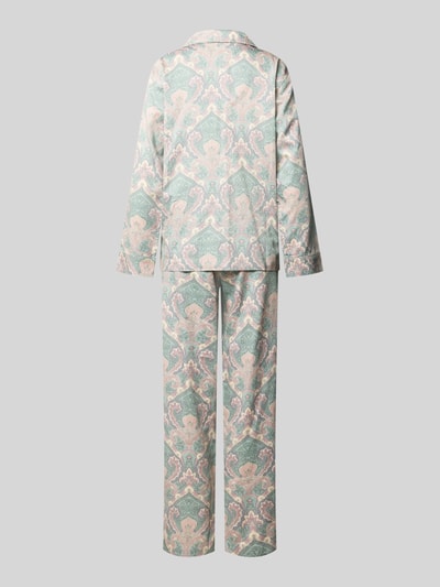 Lauren Ralph Lauren Regular Fit Pyjama mit Allover-Muster Schilf 3
