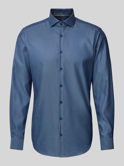 Jake*s Regular fit zakelijk overhemd van premium kwaliteit Marineblauw - 2