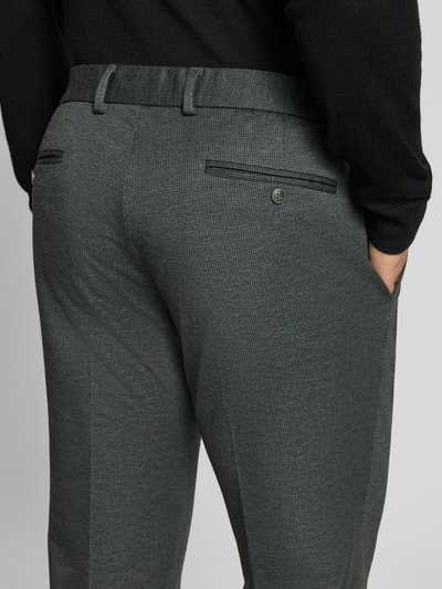 Christian Berg Men Pantalon met bandplooien Donkergroen - 3
