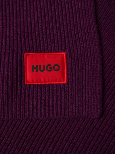 HUGO Schal mit Label-Patch Modell 'Saffa' Bordeaux 2