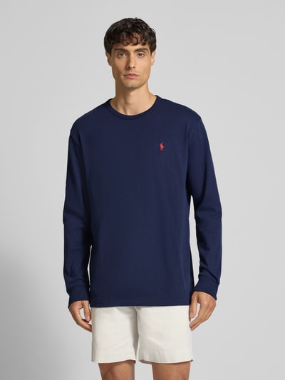 Polo Ralph Lauren Classic fit shirt met lange mouwen en labelstitching Marineblauw - 4