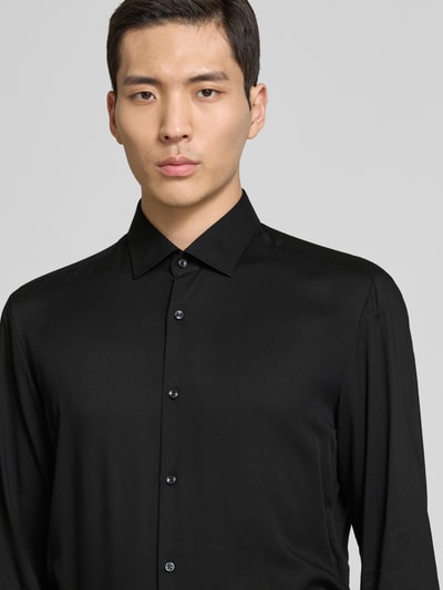 HUGO Slim fit zakelijk overhemd met kentkraag, model 'KENNO' Zwart - 3