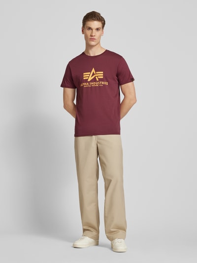 Alpha Industries T-shirt z czystej bawełny Bordowy 1