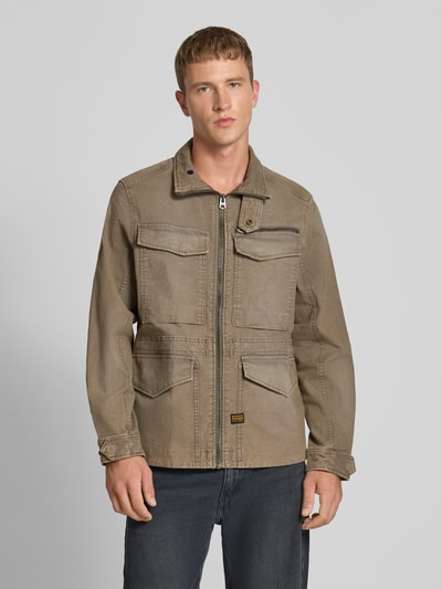 G-Star Raw Slim Fit Jacke mit Pattentaschen Modell 'Rovic' Oliv 4