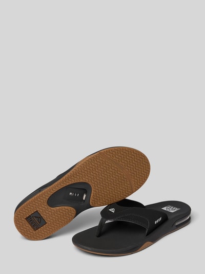 REEF Teenslippers met labeldetails, model 'FANNING' Zwart - 4