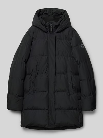 Garcia Regular Fit Winterjacke in Stepp-Optik mit Logo-Applikation Black 1