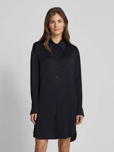 Marc O'Polo Oversized Blusenkleid aus Viskose-Elasthan-Mix Marine 4