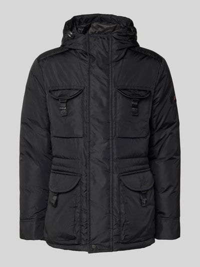 Peuterey Jacke mit verdecktem Reißverschluss Modell 'Aiptek' Black 2