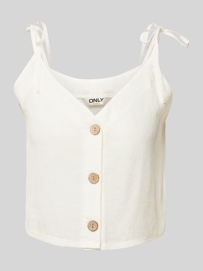 Only Top met bandjes met knoopsluiting, model 'FAVOR' Offwhite - 2