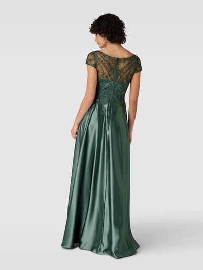 Luxuar Abendkleid mit Ziersteinbesatz Dunkelgruen 5