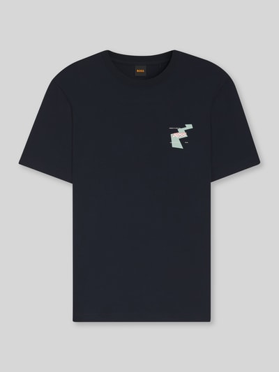 BOSS Orange Relaxed Fit T-Shirt aus reiner Baumwolle Modell 'MOVEMENT' Marine 2
