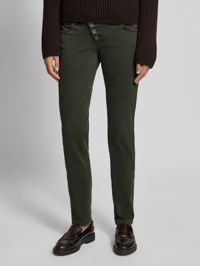 Buena Vista Slim fit jeans met knoopsluiting, model 'Malibu' Donkergroen - 4