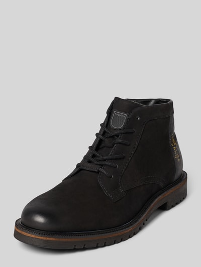 bugatti Schnürstiefel mit Logo-Print Modell 'Seve' Black 1
