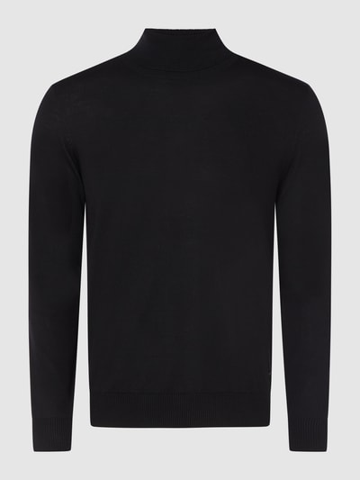 JOOP! Collection Rollkragenpullover aus Merinowolle Modell 'Donte' Black 1