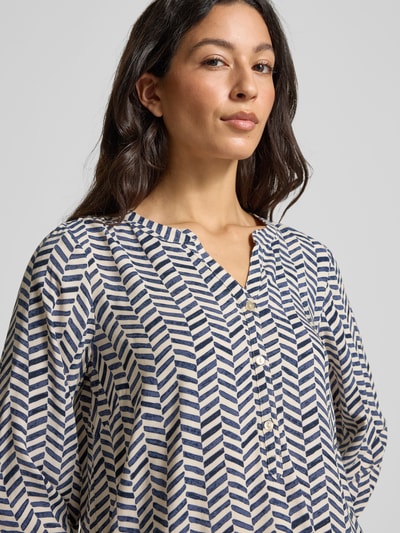 Soyaconcept Bluzka tunikowa o kroju relaxed fit z czystej wiskozy model ‘Selia’ Ciemnoniebieski 3