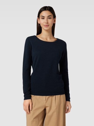 VERO MODA Strickpullover mit Strukturmuster Marine 4