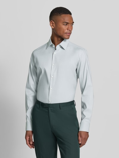 BOSS Slim Fit Businesshemd aus Stretch-Twill Modell 'P-HANK-KENT-C1-222' Gruen 4