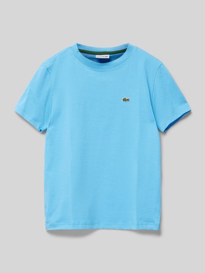 Lacoste T-shirt z naszywką z logo Królewski niebieski 1