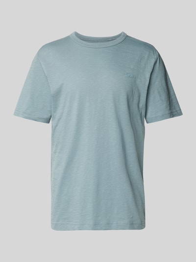 Tom Tailor Regular Fit T-Shirt aus reiner Baumwolle mit gummiertem Logo-Print Mint 2